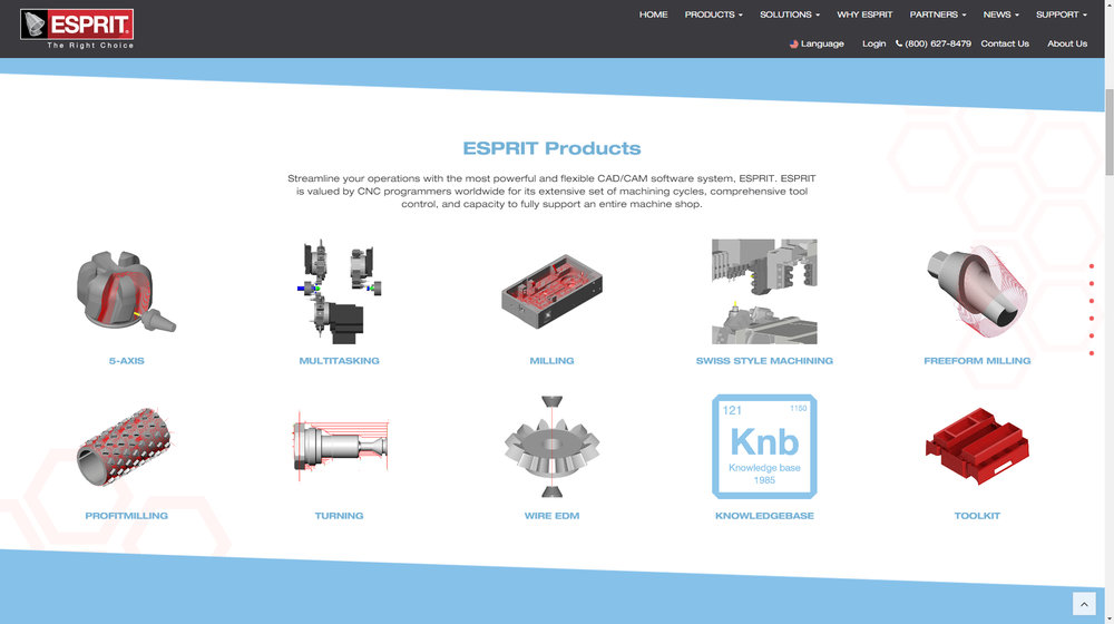 에스프릿(ESPRIT) CAD/CAM 소프트웨어, 혁신적인 새로운 웹사이트 및 브랜드 출시